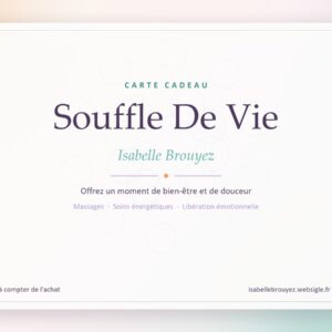 Carte cadeau Souffle De Vie